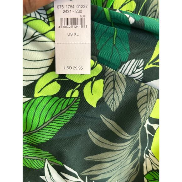 NWT Aerie High Cut Bikini Bottom – Green Floral – Size XL - Picture 4 of 5